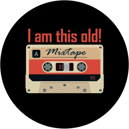Miniatura 3 de I am this old Vintage Tech Nostalgia Cassette Mixtape PopSockets Standard PopGrip