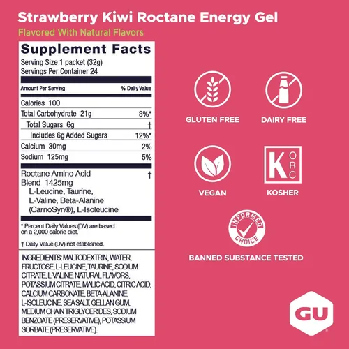 Miniatura 3 de Gel Ultra Endurance gel de energía Gu Roctane , 123070, 24 unidades, 1, 1