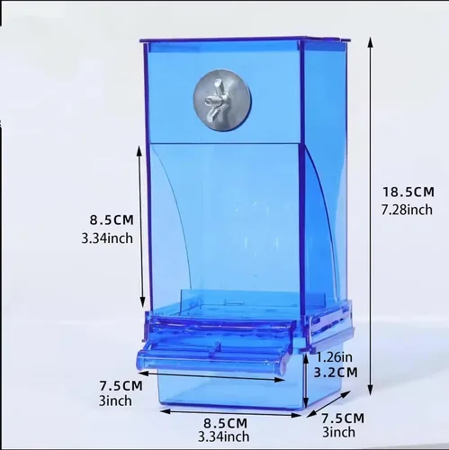 Miniatura 2 de Comedero para pájaros sin ensuciar,Alimentador automático de loros,Contenedor de comida de acrílico,Accesorios de jaula de periquitos