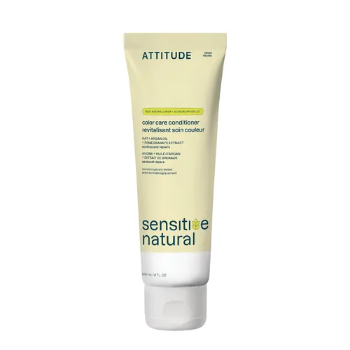 ATTITUDE Acondicionador capilar para cuero cabelludo seco sensible, avena calmante, protege el color, ingredientes derivados naturalmente, probado