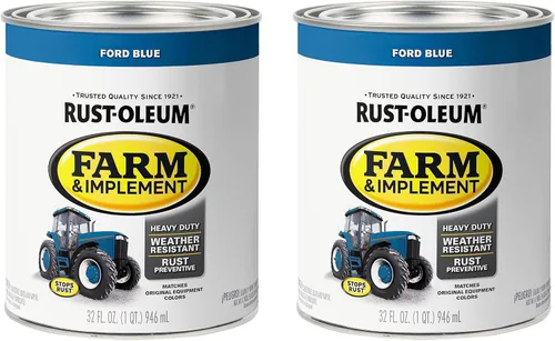 Miniatura 93 de Rust-Oleum 280131-6PK Pintura en aerosol para granjas e implementos, 12 onzas líquidas, color azul Ford, paquete de 6 Ford azul