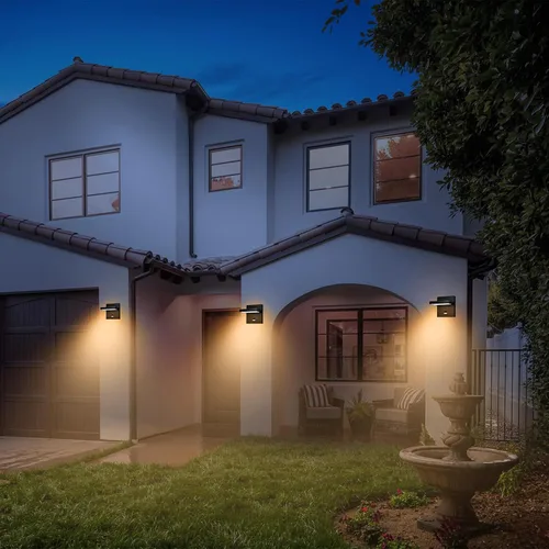 Miniatura 7 de Luz exterior con sensor de movimiento, luces LED de seguridad de 650 lm para exteriores, impermeables, con cabezal ajustable de 270°, iluminación