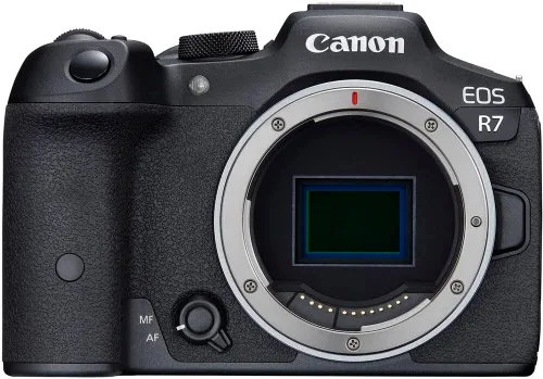 Miniatura 2 de Canon Cámara sin espejo EOS R7 (5137C002) + lente Canon de 0.630 in (5051C002) + tarjeta SD resistente Sony de 64 GB + kit de filtro + bolsa +