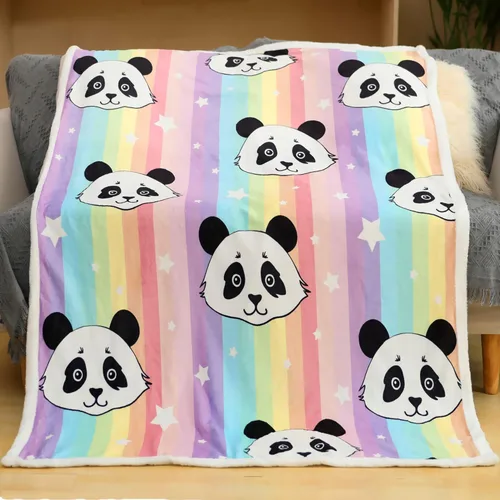 Miniatura 11 de Sviuse Cute Panda Blanket Ultra-Soft Fluffy Throw, Cozy Lightweight Bed Blanket for Kids Adults, Kawaii Pandas Print Blanket for Couch Bed Sofa, for
