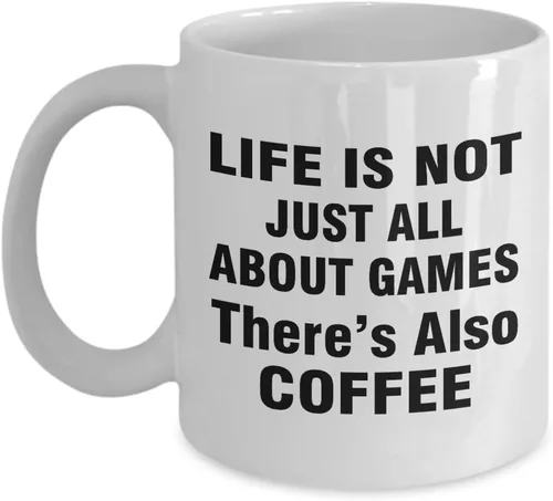 Miniatura 3 de Divertido regalo para diseñador de vídeo, la vida no es sólo todo sobre los juegos que también se encuentran en el café, para jugadores