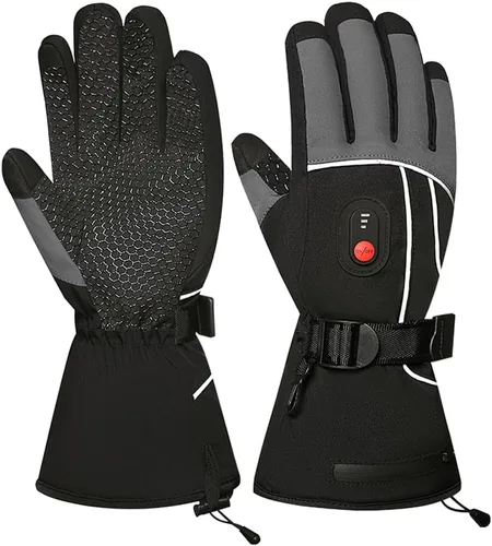 Miniatura 9 de Guantes térmicos eléctricos con pantalla táctil, guantes de calefacción de batería recargables de 7.4 V 2200 mAh para hombres y mujeres, 3 niveles