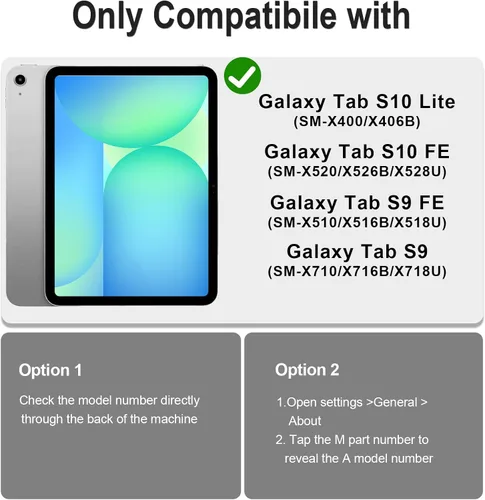 Miniatura 2 de WESOROL Funda para Samsung Galaxy Tab S10 Lite/S10 FE/S9 FE/S9 10.9/11 pulgadas (2025/2023), Funda para Tableta Galaxy Tab S9 a prueba de golpes