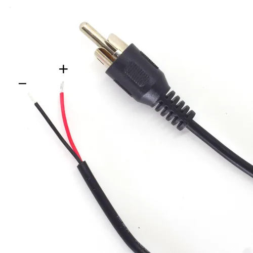 Miniatura 8 de Paquete de 2 cables RCA a cable desnudo, cable de altavoz de 1.0 ft/1 pie a audio macho conector RCA adaptador enchufe para repuesto RCA cable