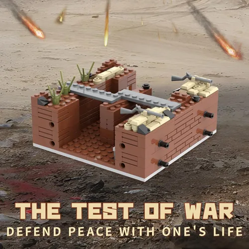 Miniatura 7 de WW2 Charge Point - Juego de bloques de construcción militares (221 piezas) adecuado para acción militar, minifiguras de combate, escenarios