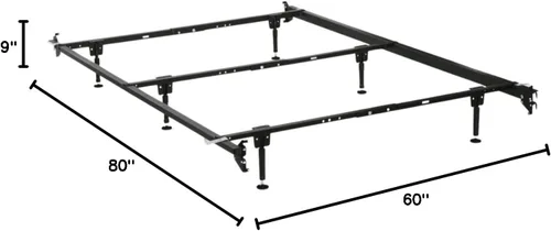 Miniatura 2 de Ganchos de base de cama convertibles de tamaño matrimonial a Queen para cabecero y estribo, extra resistentes con 6 patas, fabricado en Estados