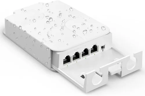 Miniatura 11 de Yuanley extensor PoE de 5 puertos Gigabit con 4 salidas PoE, 90W de entrada, mini interruptor de 5 canales de 1000Mbps IEEE 802.3af/at/bt, carcasa