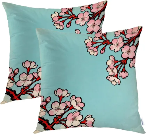 Miniatura 29 de Batmerry Black Cat Green Leaves Throw Pillow Covers, Cat Among Foliage Decorative Pillow Covers Digital Printing Blended Fabric for Couch Sofa Bed