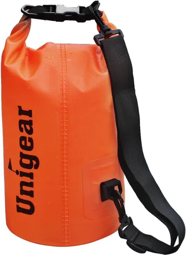 Bolsa seca Unigear impermeable, 2L/5L/10L/20L/30L/40L, Bolsas flotantes y ligeras para kayak, navegación, pesca, natación y camping con funda Naranja