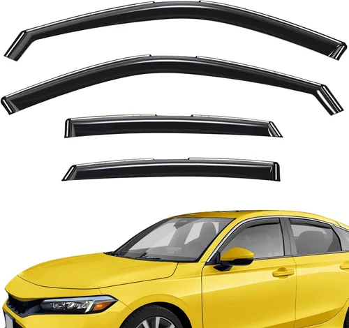 Miniatura 34 de Deflectores de ventana extra duraderos en el canal, protectores de lluvia aptos para Toyota RAV4 2019-2025, viseras solares, ventilación de viento