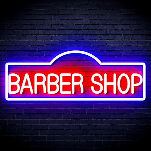 Miniatura 19 de ADVPRO Señal de neón LED de silicona flexible de Barber Shop - rojo y azul - st16s42-fnu0358-rb