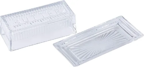 Miniatura 7 de Tablecraft Plato individual, vidrio transparente, mantequilla en relieve, 7 x 3 x 2.75, paquete de 6