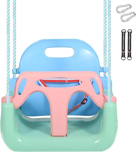 RedSwing Asiento de columpio 3 en 1 para bebé, columpios para niños pequeños, antideslizantes, cómodos y seguros, desmontable para bebés y Azul