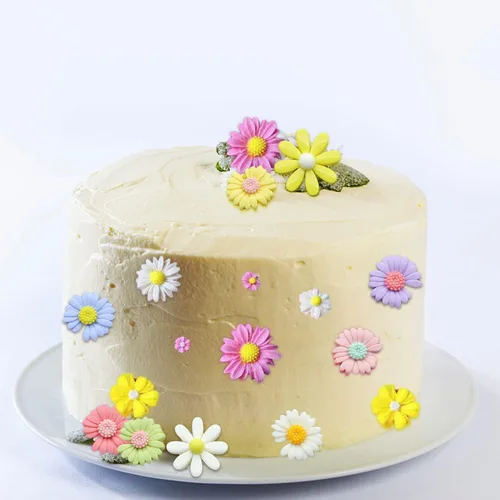 Miniatura 2 de 4 Piezas Moldes de Silicona de Flores Rosa Moldes de Silicona de Margarita Crisantemo Formas de Flores Pequeñas Moldes de Fondant Pastel Chocolate