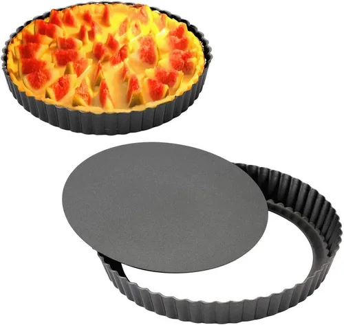 Gutsdoor Sartén para tartas de 12 pulgadas con parte inferior extraíble, antiadherente, redondos, para hornear y cocinar
