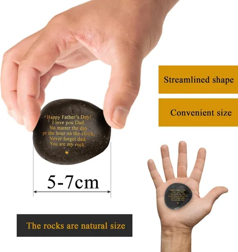 Miniatura 3 de Regalos Únicos para el Día del Padre para Hombres - Piedras Decorativas Gravadas de Regalo para el Día del Padre para Papá de Hijo - Conmovedor Eres