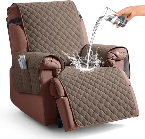 Miniatura 17 de KinCam Funda 100% impermeable para silla reclinable, fundas de sofá reclinable para mascotas, perros, funda de sofá reclinable, protector de muebles