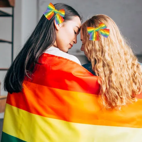 Miniatura 4 de Tiras de cinta de tela arcoíris para el mes del orgullo gay – LGBTQ+ Lesbiana Gay Bisexual Transgénero Cinta con alambre de arpillera – Envoltura