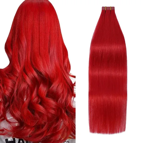 Miniatura 38 de Extensiones de cabello humano adhesivas, sedosas y lacias, 100% Remy, color marrón oscuro, para mujeres, 20 unidades por paquete