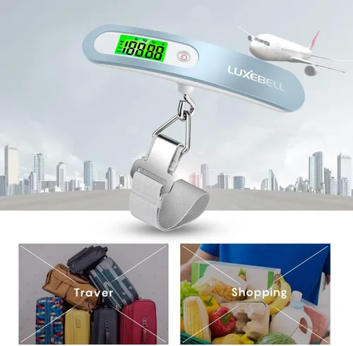 Miniatura 6 de Balanza digital de equipaje de regalo para maleta de viajero Balanza de peso de mano 110lbs