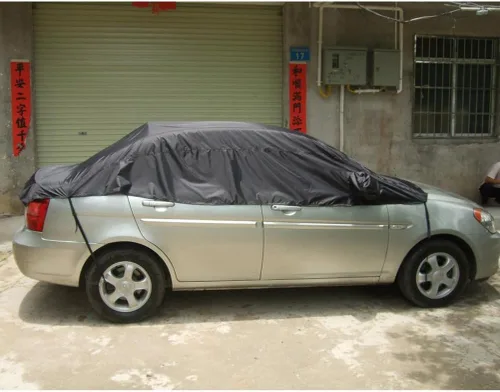 Miniatura 3 de Cubierta protectora para coche WINOMO, impermeable, para la mitad del cuerpo del coche, protector contra el sol, la nieve y el polvo - Tamaño XL