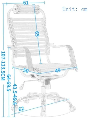 Miniatura 2 de Silla de banda de goma elástica transpirable Silla de computadora Respaldo para el hogar Silla giratoria