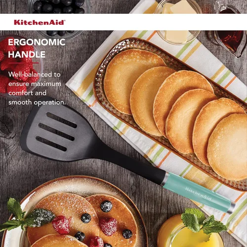 Miniatura 5 de KitchenAid Espátula Ranurada Clásica de Nylon, 13.66 Pulgadas, Aqua Sky