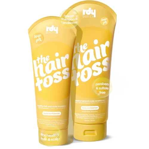 The Hair Toss - Juego de champú y acondicionador para hombres y mujeres, 13.5 floz/7 floz, sin perfume, formulado 4.5 pH hidratante sin parabenos ni
