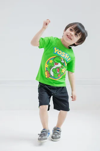 Miniatura 3 de SUPER MARIO Paquete de 4 camisetas de manga corta grisazulrojoverde
