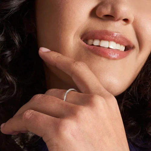 Miniatura 2 de Fossil Anillo de acero inoxidable chapado para mujer