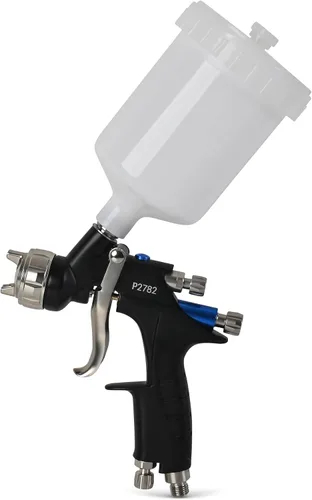 Dedoes - Pistola pulverizadora HVLP de 1,3 mm con taza de plástico de 600 ml - Herramientas de pintura fáciles - Pulverizador de pintura de grado