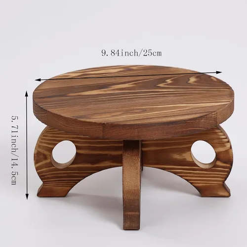 Miniatura 2 de Soporte Decorativo de Esquina para Plantas, Soportes de Madera para Plantas de Interior, Soporte para Plantas con Altura, Soportes Redondos