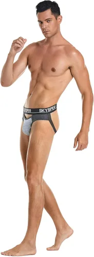 Miniatura 17 de SKYSPER Jock Strap Athletic Supporter para hombres Sexy Jockstrap Ropa interior masculina