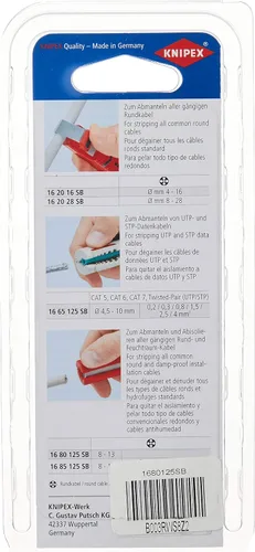 Miniatura 3 de KNIPEX Herramientas pelacables, 5/16 a 33/64 pulgadas, 4-3/8 pulgadas (1680125SB)