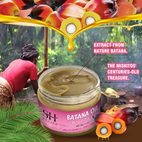 Miniatura 5 de SEVICH Mantequilla para el cabello con aceite de batana crudo 100% puro, de Honduras, para el crecimiento, reparar los tramos dañados, nutre