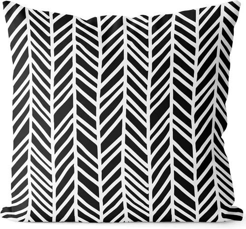 Miniatura 10 de BEDSUM Funda de almohada de microfibra, suave, decorativa, geométrica, abstracta, triangular, funda de cojín cuadrada para sofá, dormitorio, 18 x 18