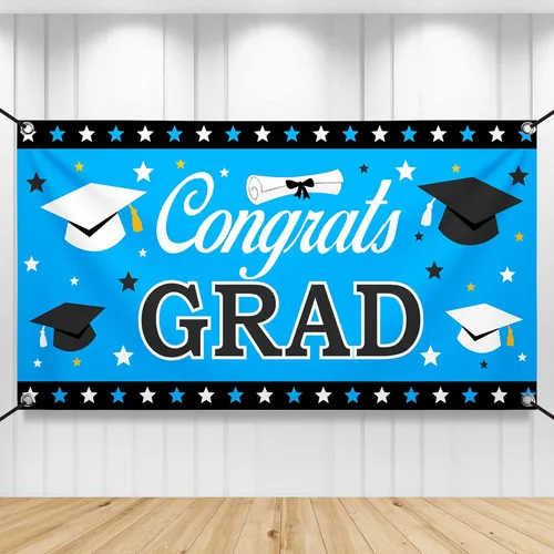 KatchOn, Cartel de graduación XtraLarge de felicitaciones – 72 x 44 pulgadas, pancarta de graduación | Fondo de felicitaciones | Decoración de