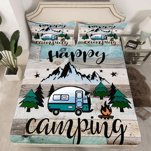 Miniatura 19 de Juego de ropa de cama de bandera estadounidense tamaño individual para niños, adolescentes y hombres, retro, verde militar, camuflaje, bandera