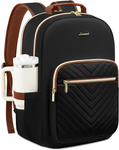 Miniatura 18 de LOVEVOOK - Mochila para laptop de 15.6 pulgadas para mujer, linda mochila de viaje con asa superior, mochila profesional para computadora, mochila