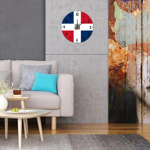 Miniatura 816 de Cheyan Reloj de pared con bandera de Canadá de 12 pulgadas, silencioso, sin tictac, de PVC, funciona con pilas, reloj redondo decorativo, regalo