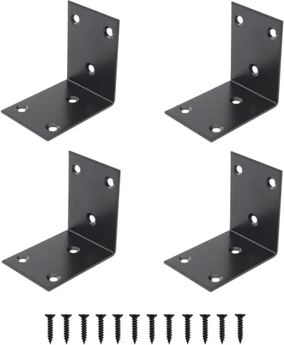 Soporte de esquina de acero inoxidable resistente, soporte de estante en forma de L, soporte de esquina de 90 grados, articulación grande, ángulo