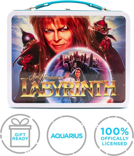 Miniatura 8 de AQUARIUS Labyrinth - Caja grande de diversión, caja de almacenamiento de lata resistente con mango de plástico y cubierta frontal en relieve