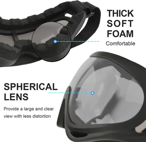 Miniatura 4 de LJDJ Gafas de motocicleta – Juego de 2 gafas – Dirt Bike ATV Motocross anti-UV ajustable para montar fuera de carretera protección combate táctico