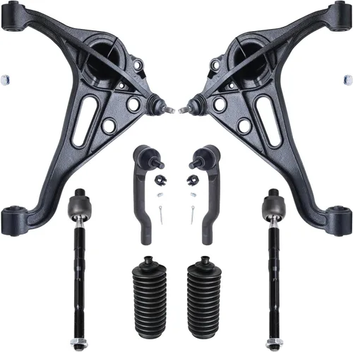Miniatura 291 de Detroit Axle - Kit de brazos de control de extremo delantero de 8 piezas para Dodge Dakota 00-04, Durango 00-03, 4 brazos de control superior e