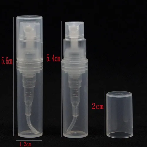 Miniatura 2 de 5 mini botellas de aerosol, 0.1 fl oz, 0.1 fl oz, 0.2 fl oz, botella de spray de plástico vacía de niebla fina, botella de perfume recargable