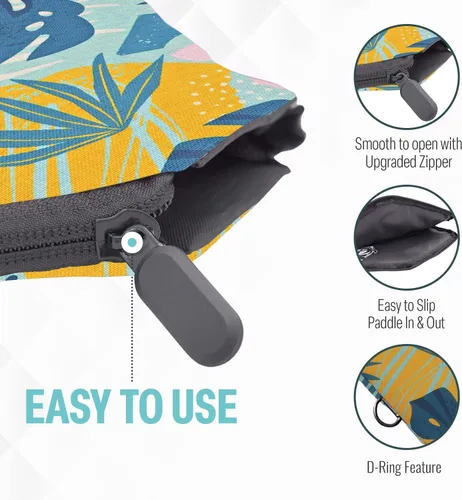 Miniatura 4 de Palms-O-Aces Pickleball Paddle Cover Canvas Padded Pickleball Paddles Sleeve with Zipper Lightweight Protective Paddle Case for Standard Paddles